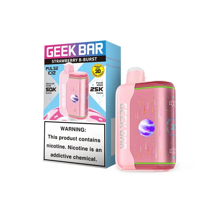 Geek Bar Pulse X2 Strawberry B Burst Geek Bar Pulse X2 Strawberry B Burst — buy at Stormy Vape in Boise, Idaho