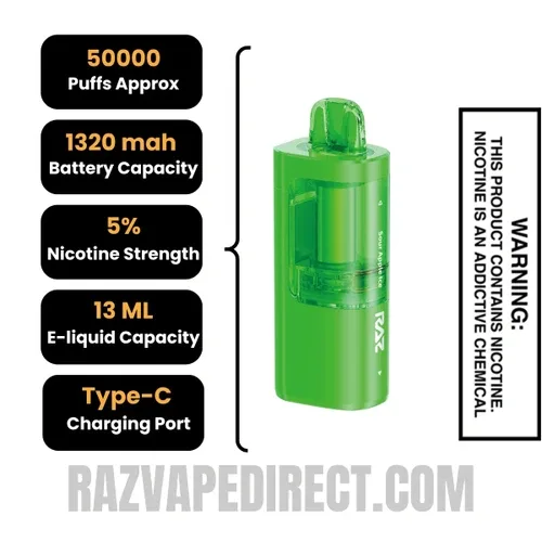 Raz Vue Pod Sour Apple Ice Raz Vue Pod Sour Apple Ice — buy at Stormy Vape in Boise, Idaho