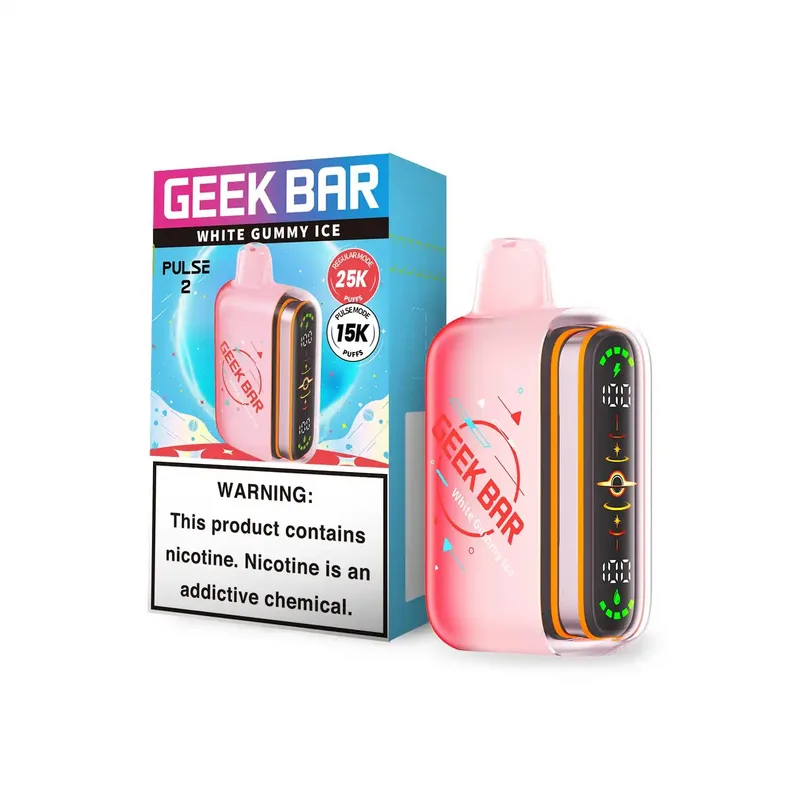 Geek Bar Pulse 2 White Gummy Ice Geek Bar Pulse 2 White Gummy Ice — buy at Stormy Vape in Boise, Idaho