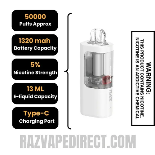 Raz Vue Pod White Gummy disposable vape — buy at Stormy Vape Boise