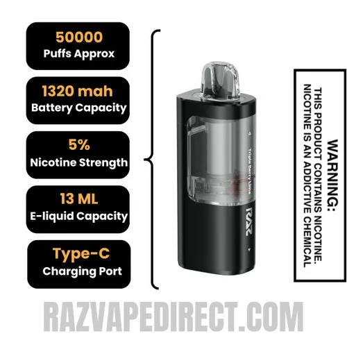 Raz Vue Pod Triple Berry Lime disposable vape — buy at Stormy Vape Boise