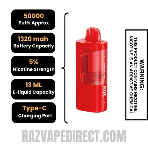 Raz Vue Pod Watermelon Ice Raz Vue Pod Watermelon Ice — buy at Stormy Vape in Boise, Idaho