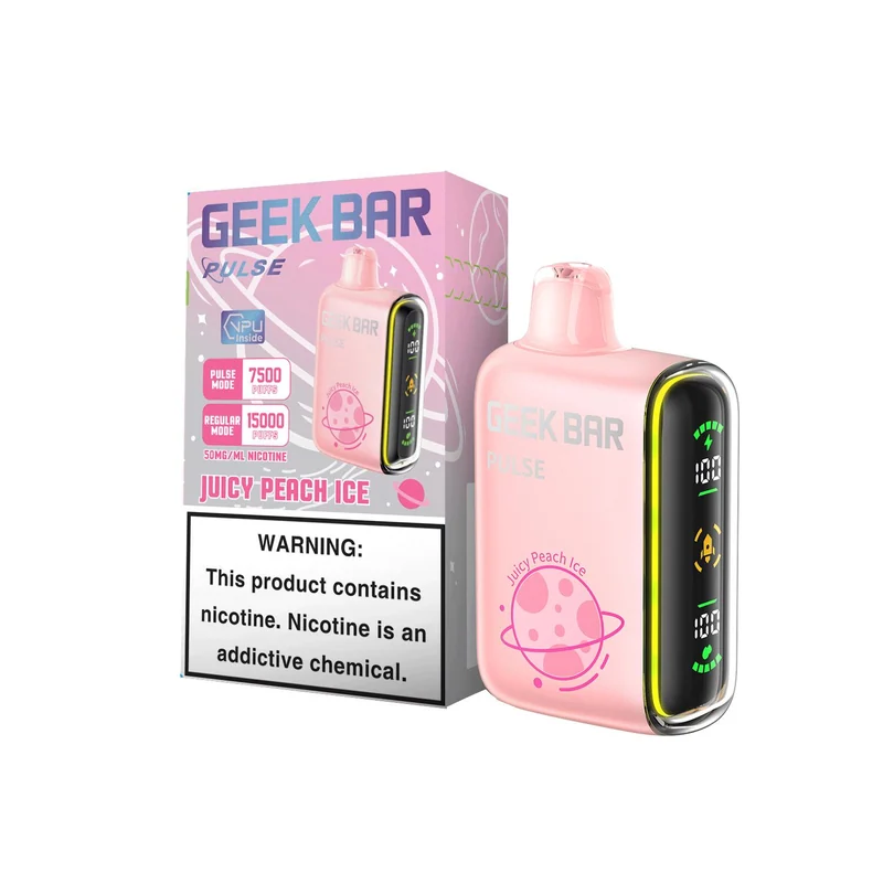 Geek Bar Pulse Juicy Peach Ice Geek Bar Pulse Juicy Peach Ice — buy at Stormy Vape in Boise, Idaho