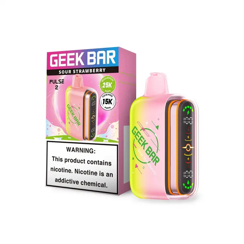 Geek Bar Pulse 2 Sour Strawberry Geek Bar Pulse 2 Sour Strawberry — buy at Stormy Vape in Boise, Idaho