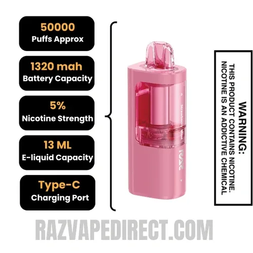 Raz Vue Pod Strawberry Blast disposable vape — buy at Stormy Vape Boise